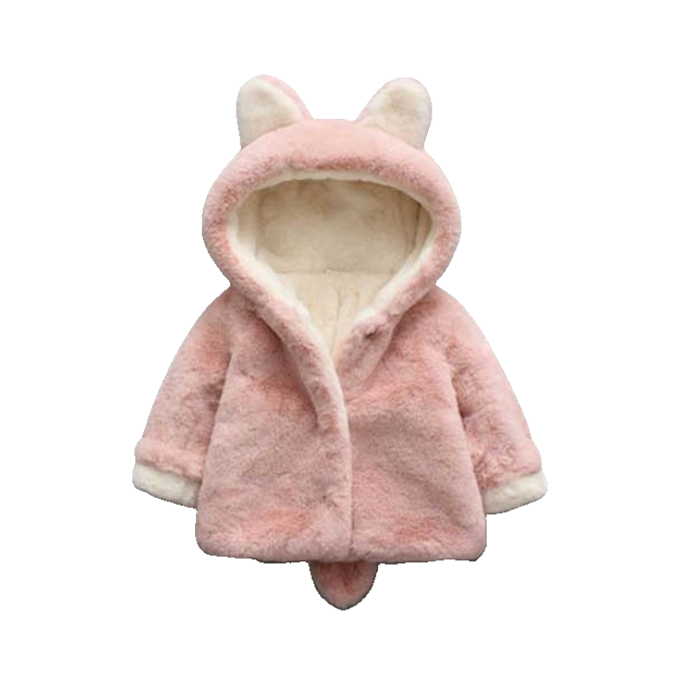 Manteau Bébé Lapin Polaire en Fausse Fourrure