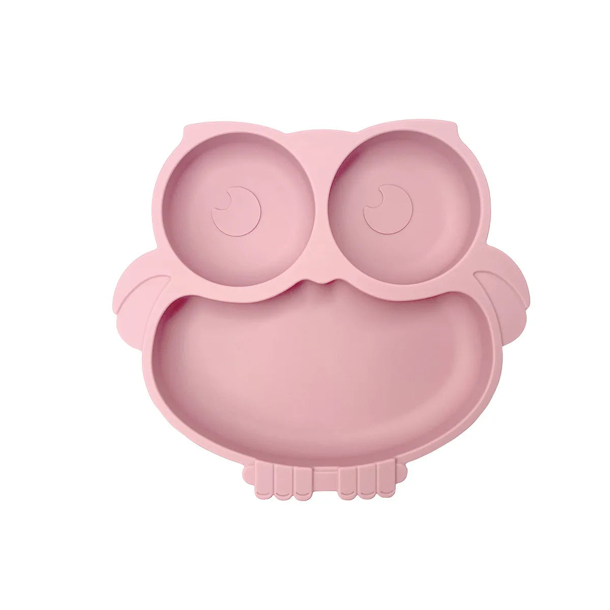 Assiette bébé ventouse avec compartiments - Hibou