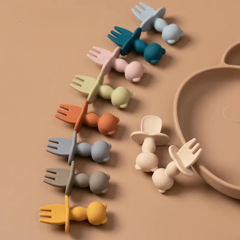 Lot de 2 Couverts d’Apprentissage pour Bébé