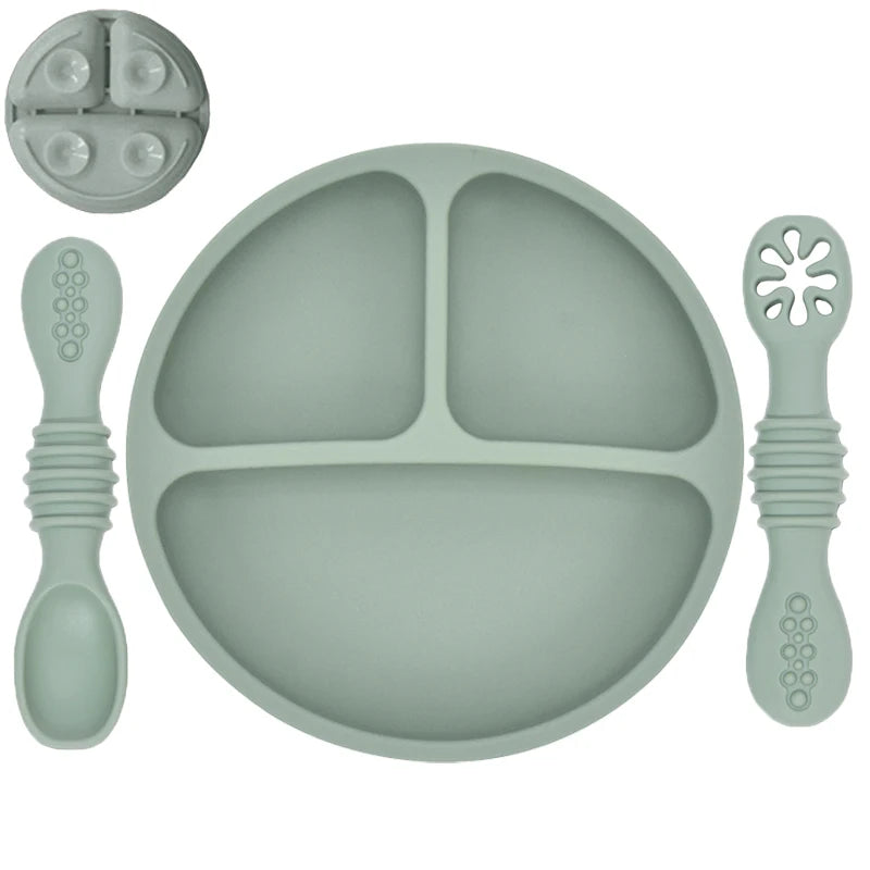 Coffret Repas Bébé Ergonomique en Silicone