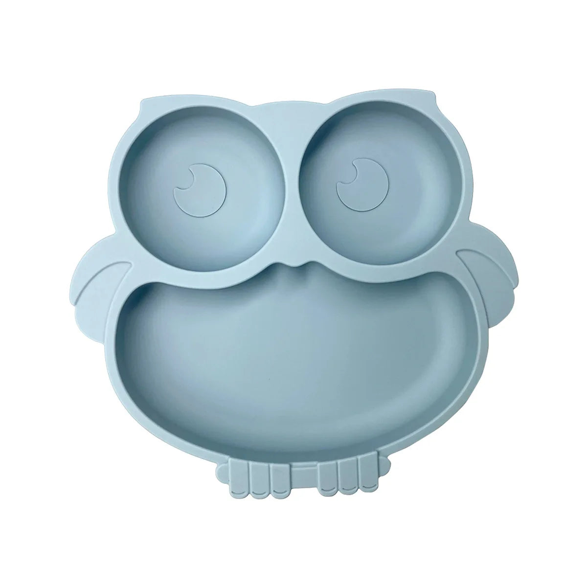 Assiette bébé ventouse avec compartiments - Hibou