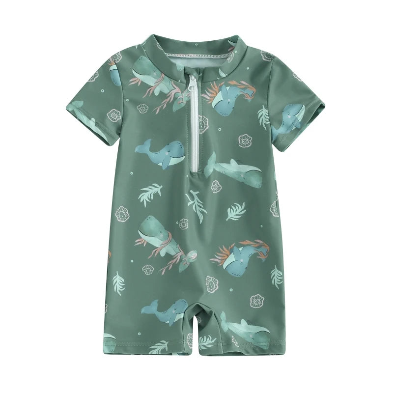 Maillot de Bain Bébé Garçon Manches Courtes