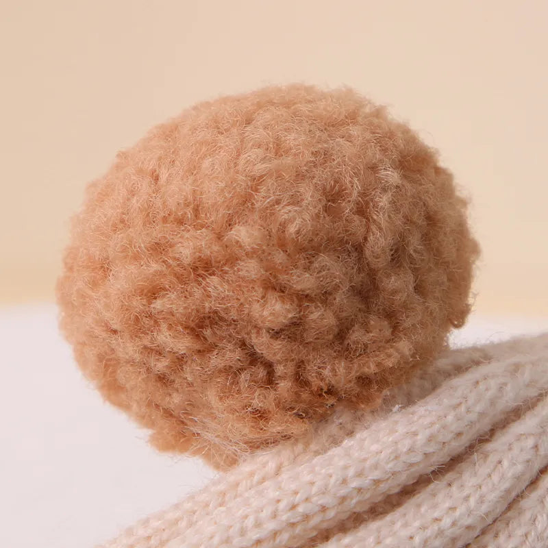 Bonnet Bébé Hiver en Maille Ourson