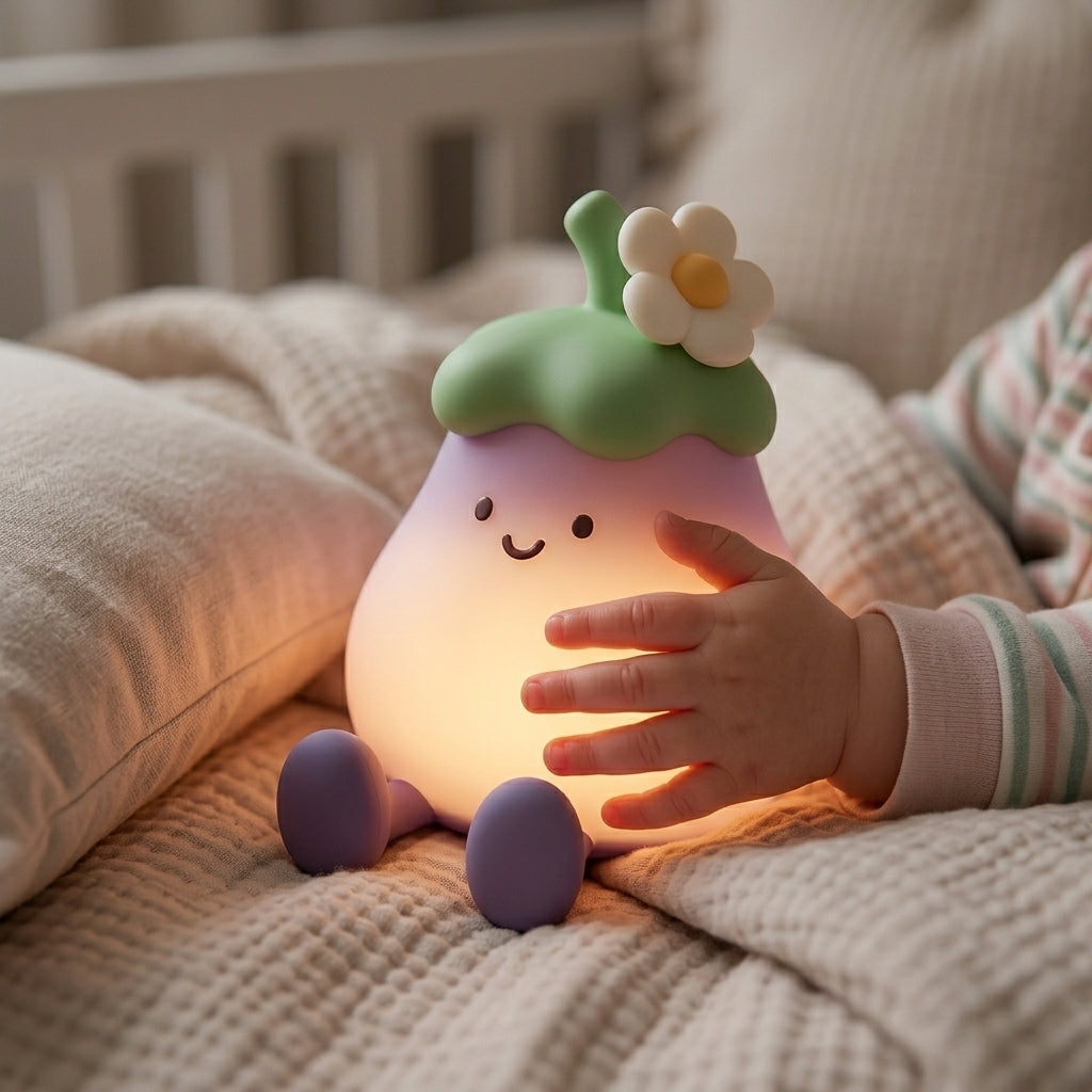 Veilleuse Lily l’Aubergine rechargeable