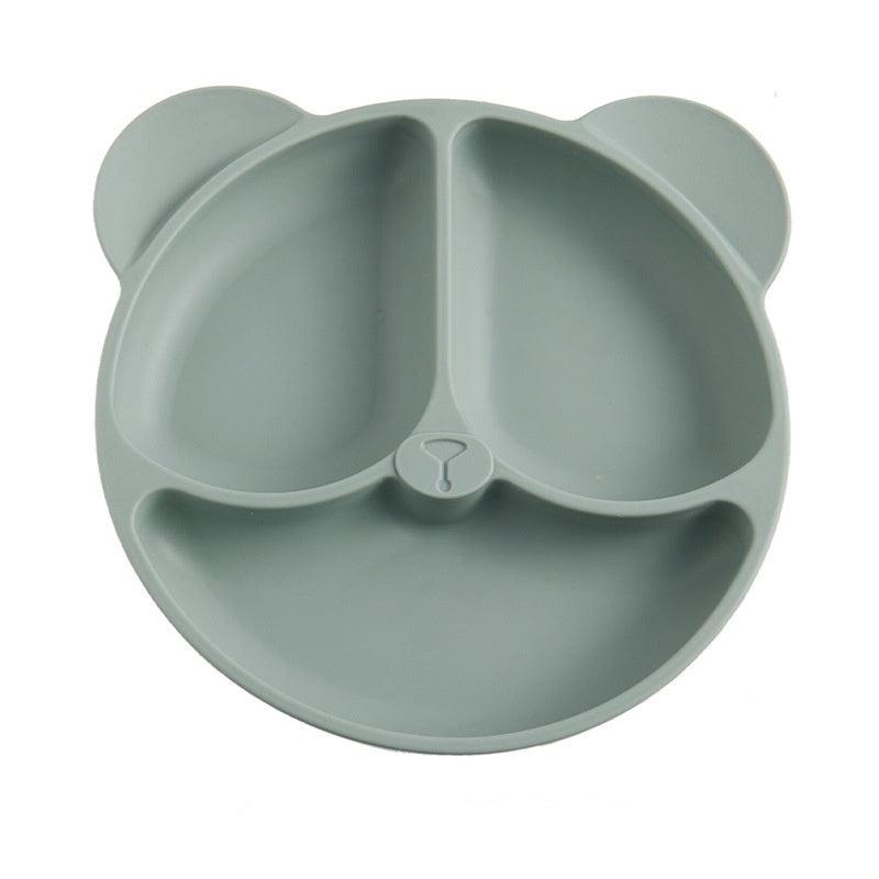 Assiette Bébé Ventouse avec Compartiments - Ours
