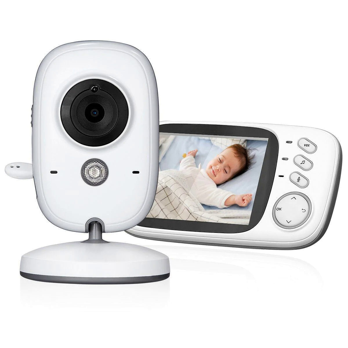 Babyphone Caméra avec Moniteur Bébé LCD et Vision Nocturne