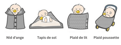 Nid d’ange bébé poussette doublé polaire, photo 10