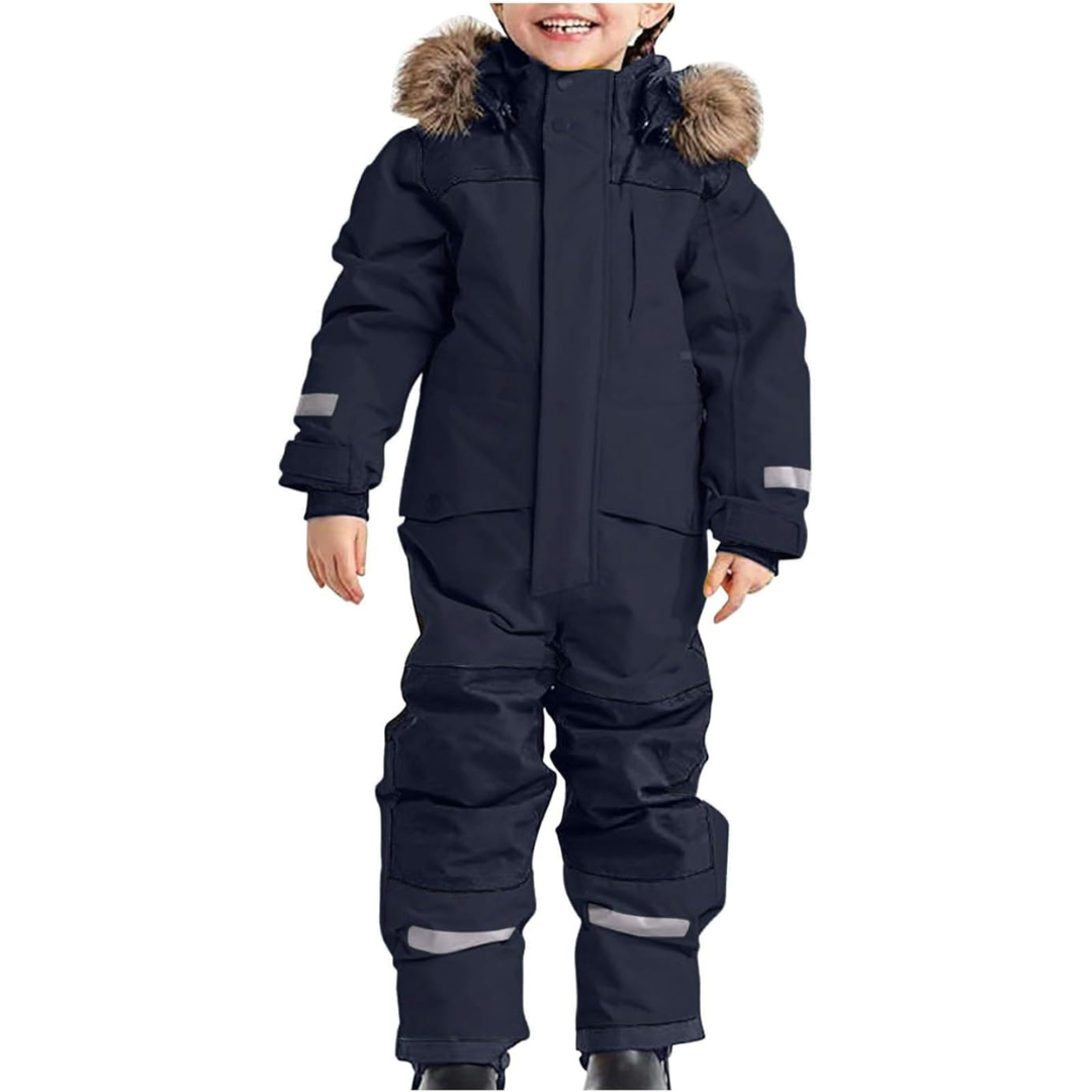 Combinaison de Ski Enfant avec Capuche Fourrure - Snowboo