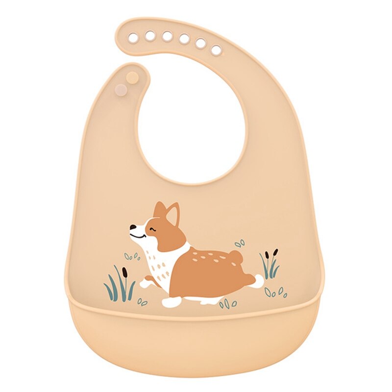 Bavoir en Silicone Imperméable pour Bébé - Animaux