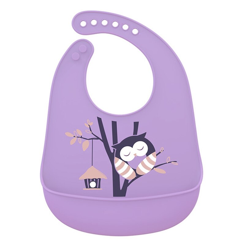 Bavoir en Silicone Imperméable pour Bébé - Animaux