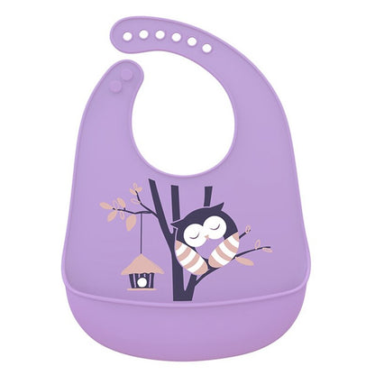 Bavoir en Silicone Imperméable pour Bébé - Animaux