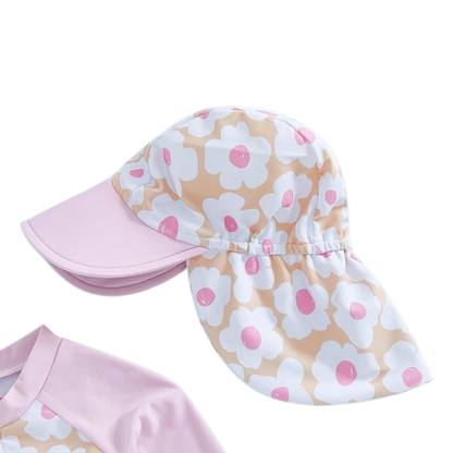 Maillot de Bain Bébé Fille avec Casquette - Lindsay