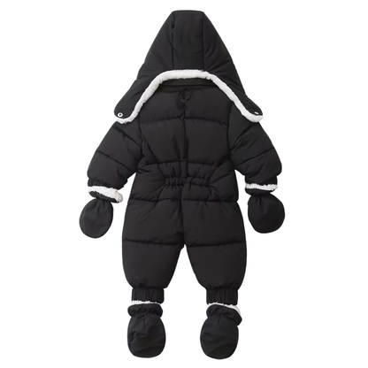 Combi-Pilote Bébé Hiver Ultra Chaude – avec Moufles, Chaussons et Chapka