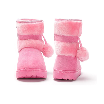 Bottes de Neige Bébé Fourrées avec Pompons