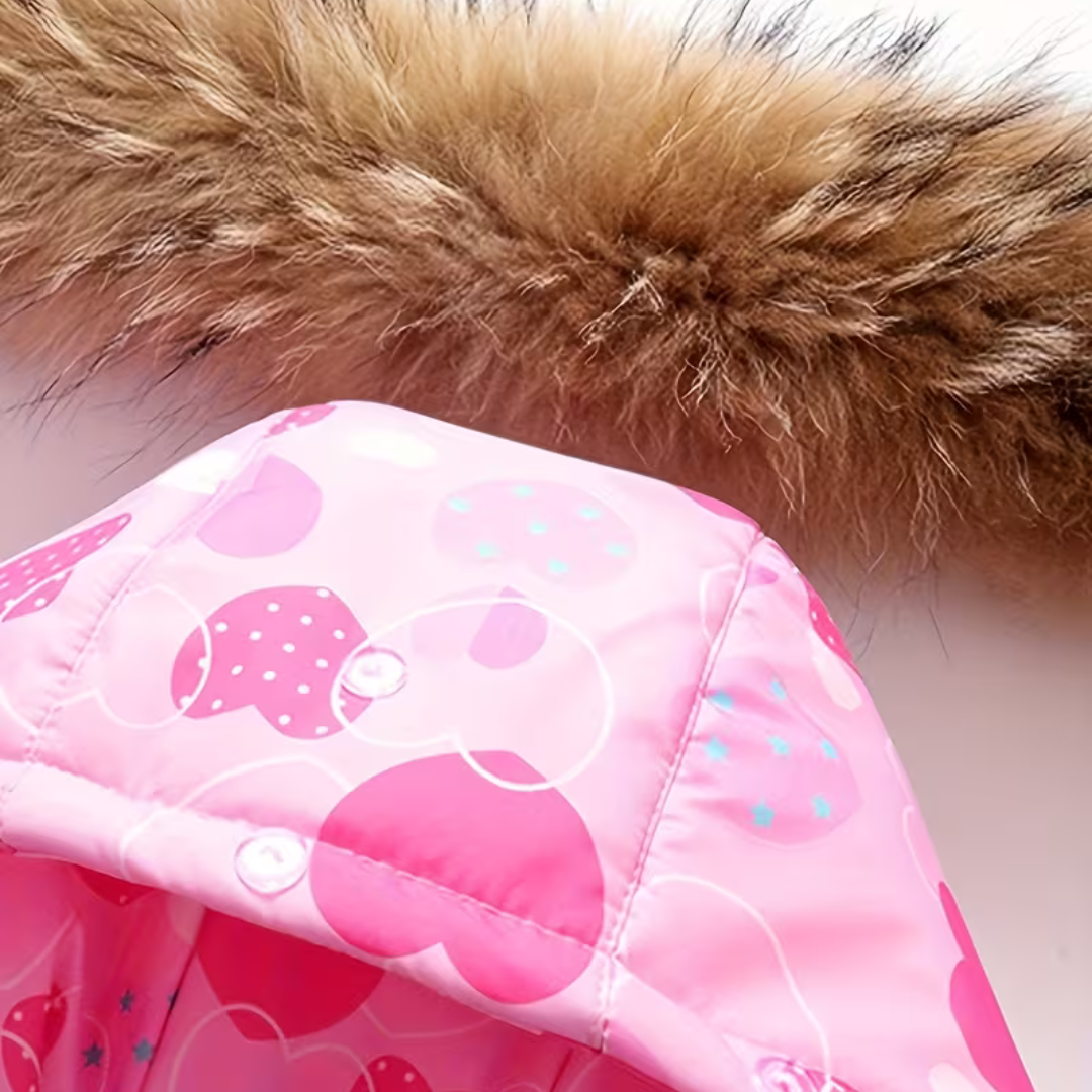 Combinaison de Ski Enfant avec Capuche Fourrure - Louba