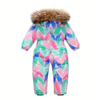 Combinaison de Ski Enfant avec Capuche Fourrure - Louba