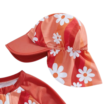 Maillot de Bain Bébé Fille avec Casquette - Lindsay