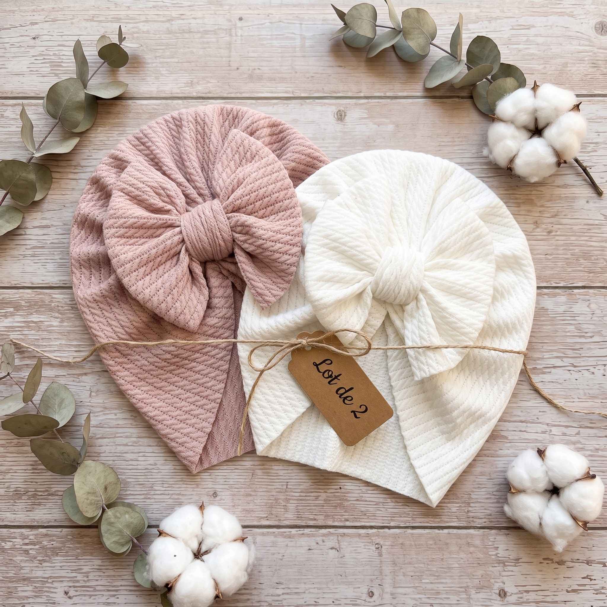 Baby-Mädchen Turban mit Schleife