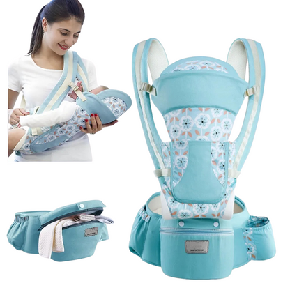 Porte-bébé évolutif 0-36 mois Miliano coloris fleur turquoise