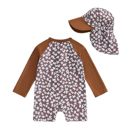 Maillot de Bain Bébé Fille avec Casquette - Lindsay