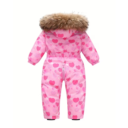 Combinaison de Ski Enfant avec Capuche Fourrure - Louba
