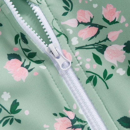 Maillot de Bain Bébé Fille avec Casquette - Rosée Verte