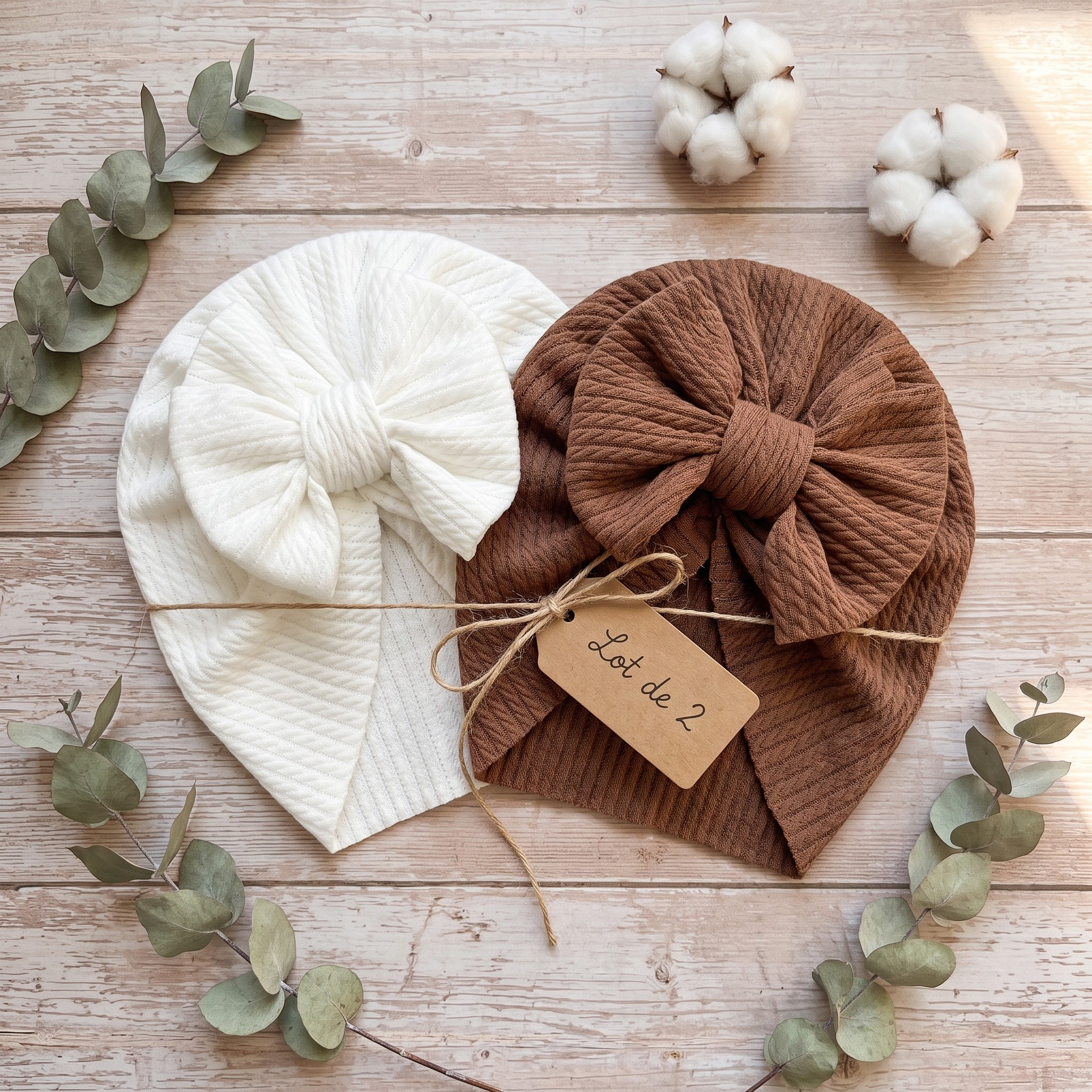 Baby-Mädchen Turban mit Schleife