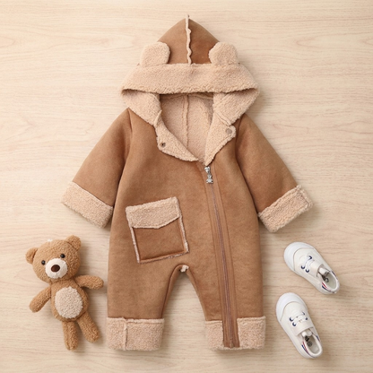 Combinaison Bébé Hiver Suédine Ourson -  Gustave