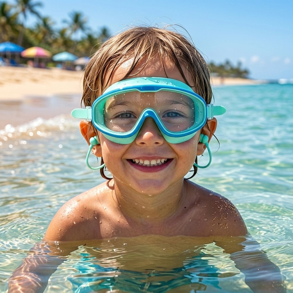 Masque de natation enfant avec bouchons d&