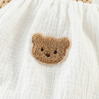 Barboteuse Bébé Été Gaze de Coton - Ourson