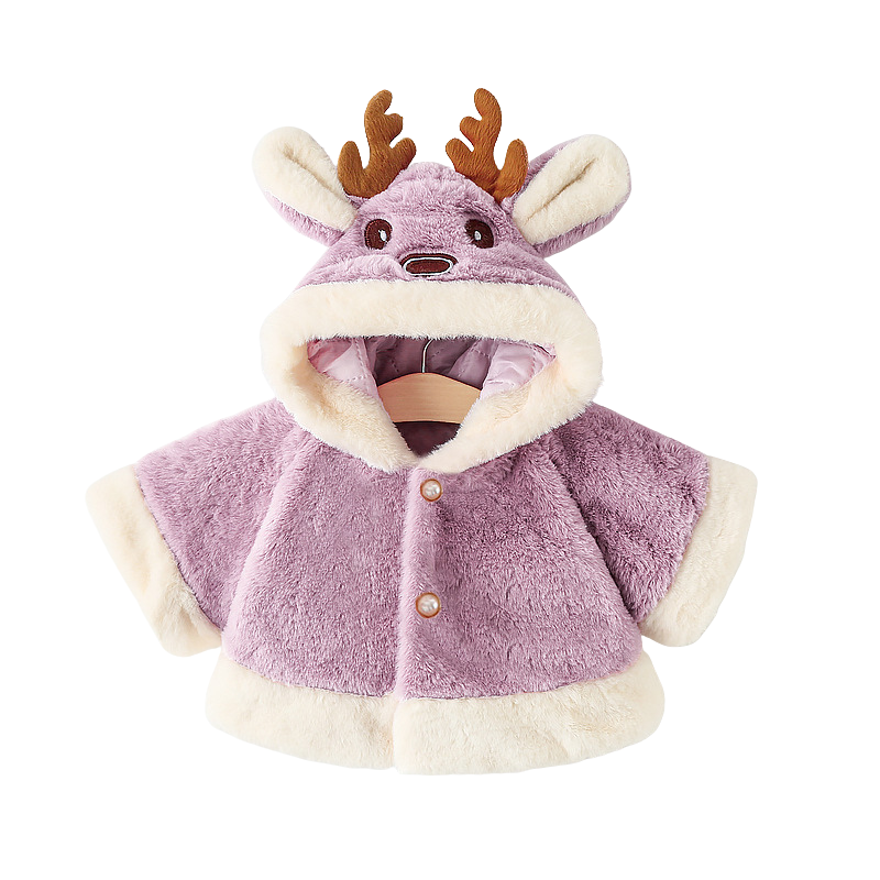 Manteau Bébé Cerf Polaire en Fausse Fourrure