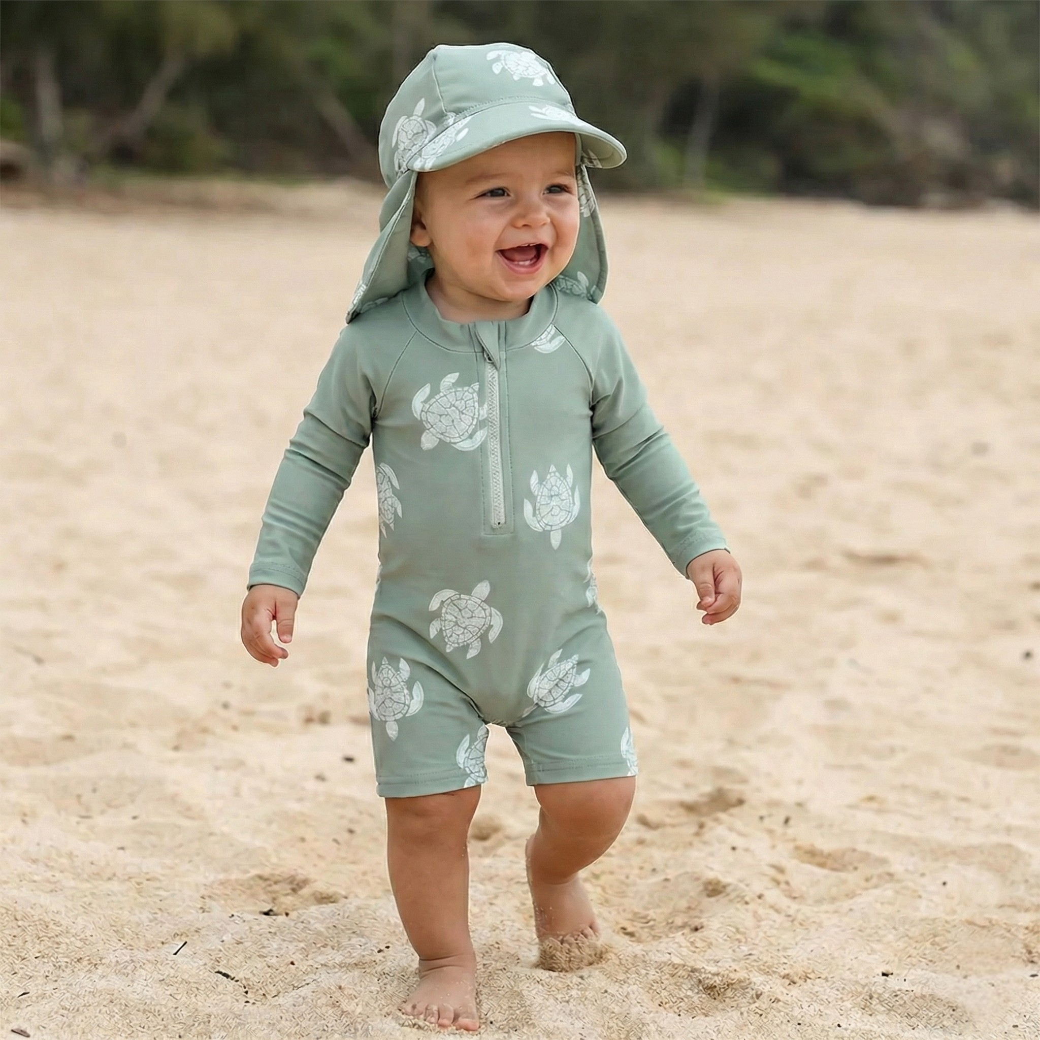 Maillot de Bain Bébé avec Casquette