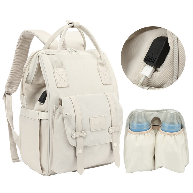 Sac à langer Nora™ coloris beige – design élégant et moderne&quot;
