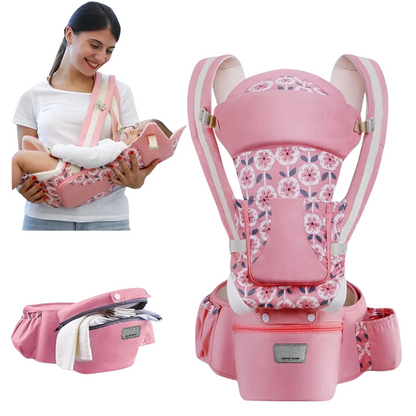 Porte-bébé évolutif 0-36 mois Miliano coloris fleur rose
