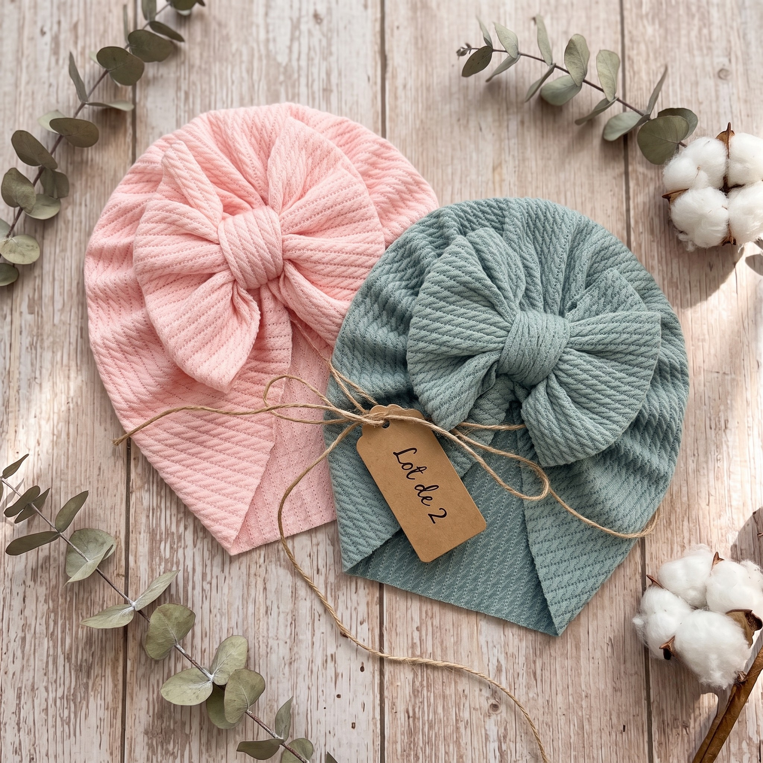 Baby-Mädchen Turban mit Schleife