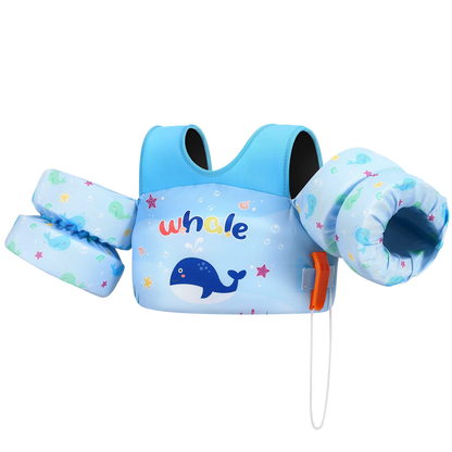 Gilet de natation enfant avec brassards intégrés