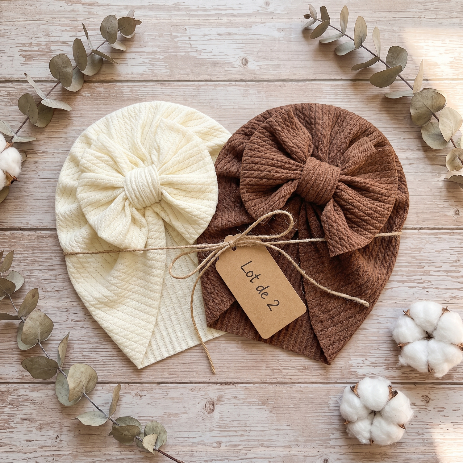 Baby-Mädchen Turban mit Schleife