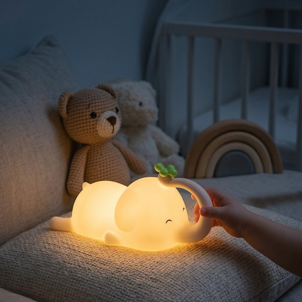 Veilleuse Élio l’Éléphant Rechargeable