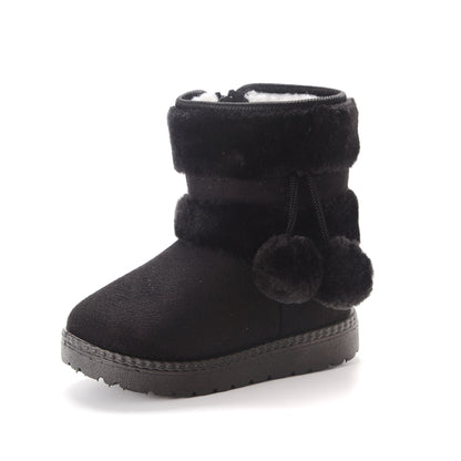 Bottes de Neige Bébé Fourrées avec Pompons