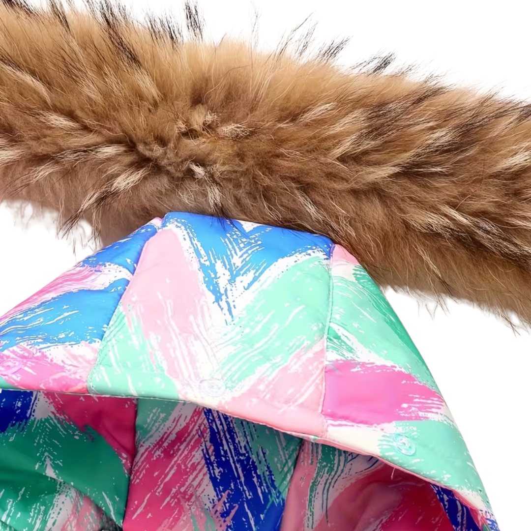 Combinaison de Ski Enfant avec Capuche Fourrure - Louba