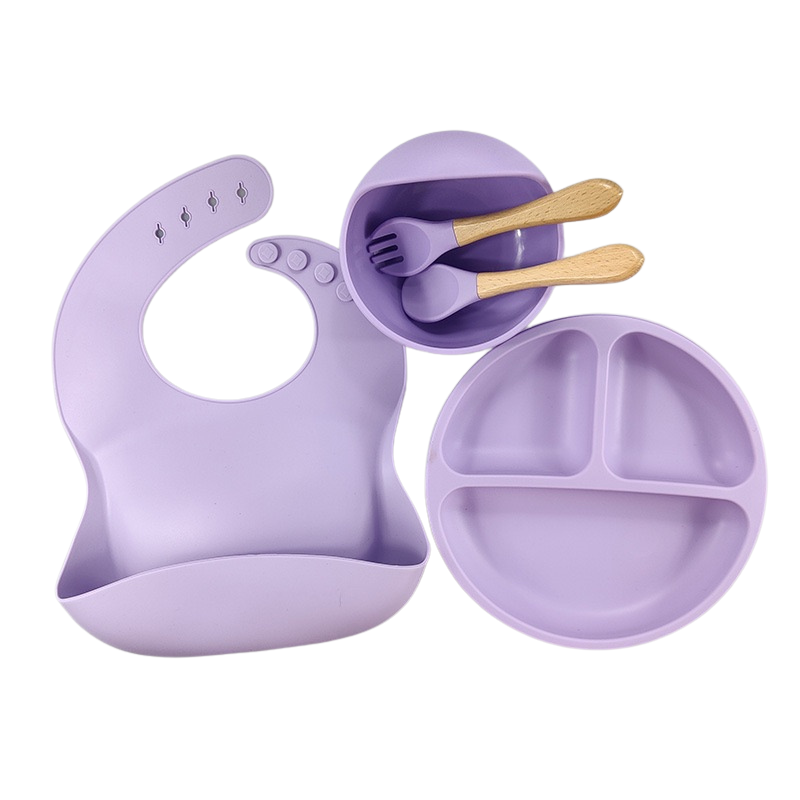 Coffret Repas Bébé Silicone - 5 PCS