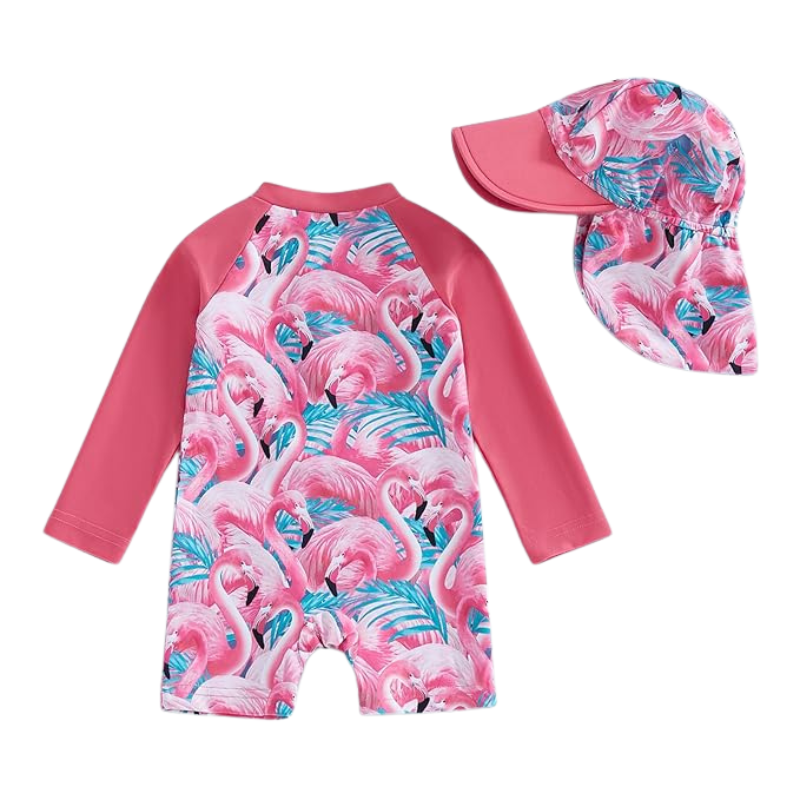 Maillot de Bain Bébé Fille avec Casquette - Lindsay