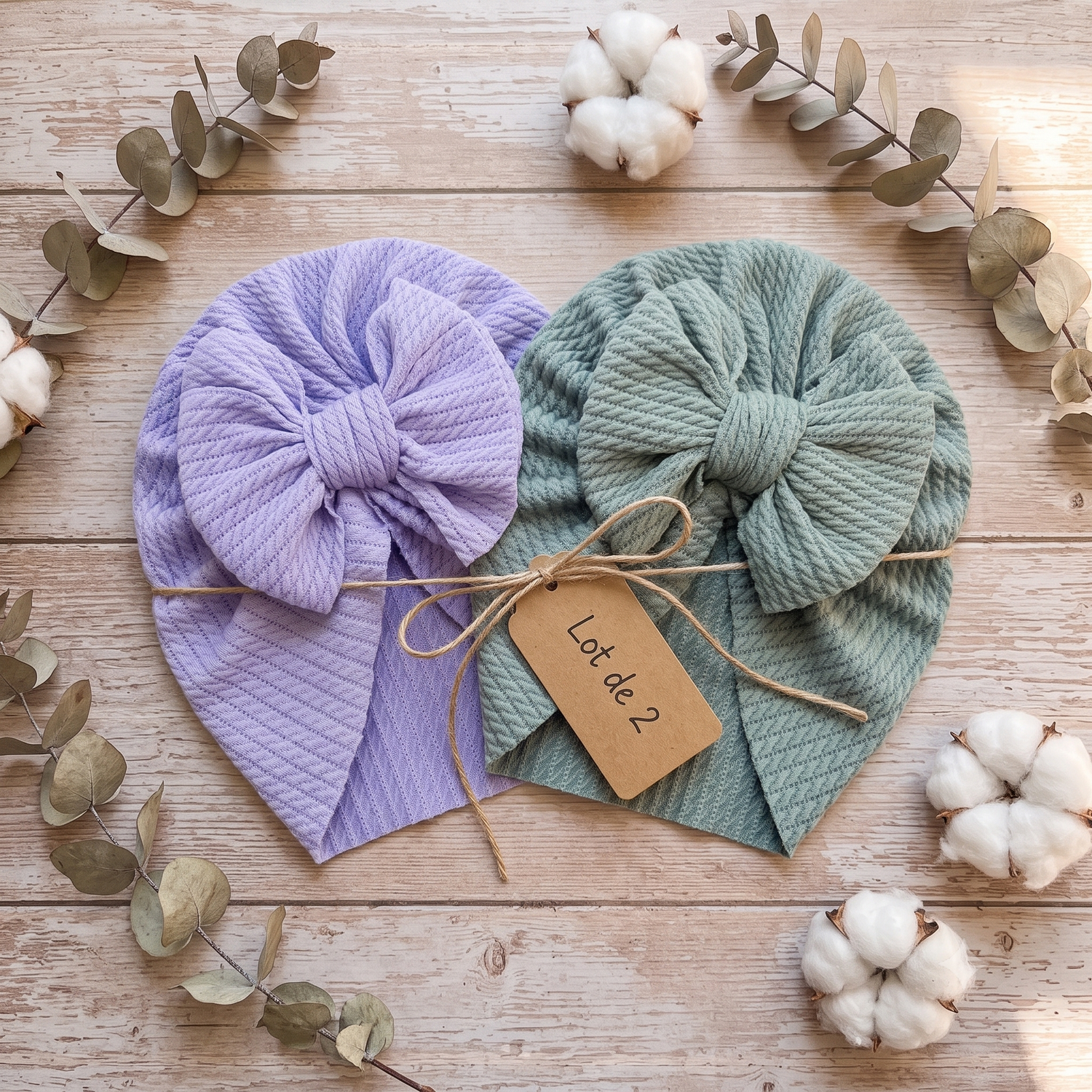 Baby-Mädchen Turban mit Schleife