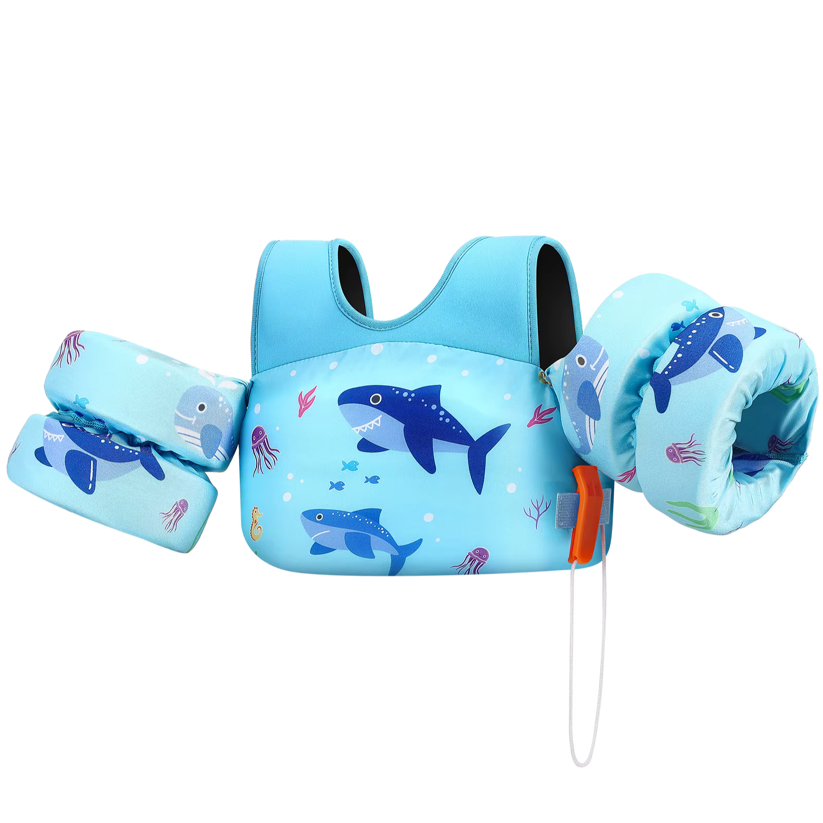 Gilet de natation enfant avec brassards intégrés