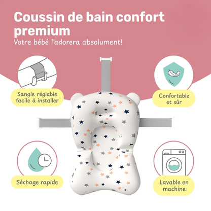 Baignoire Bébé Pliable avec Coussin et Thermomètre