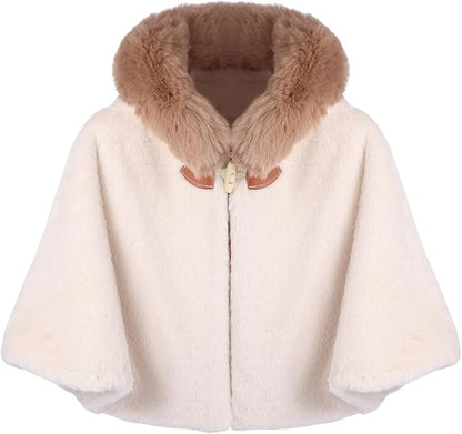 Poncho bébé hiver avec capuche – Cape chaude