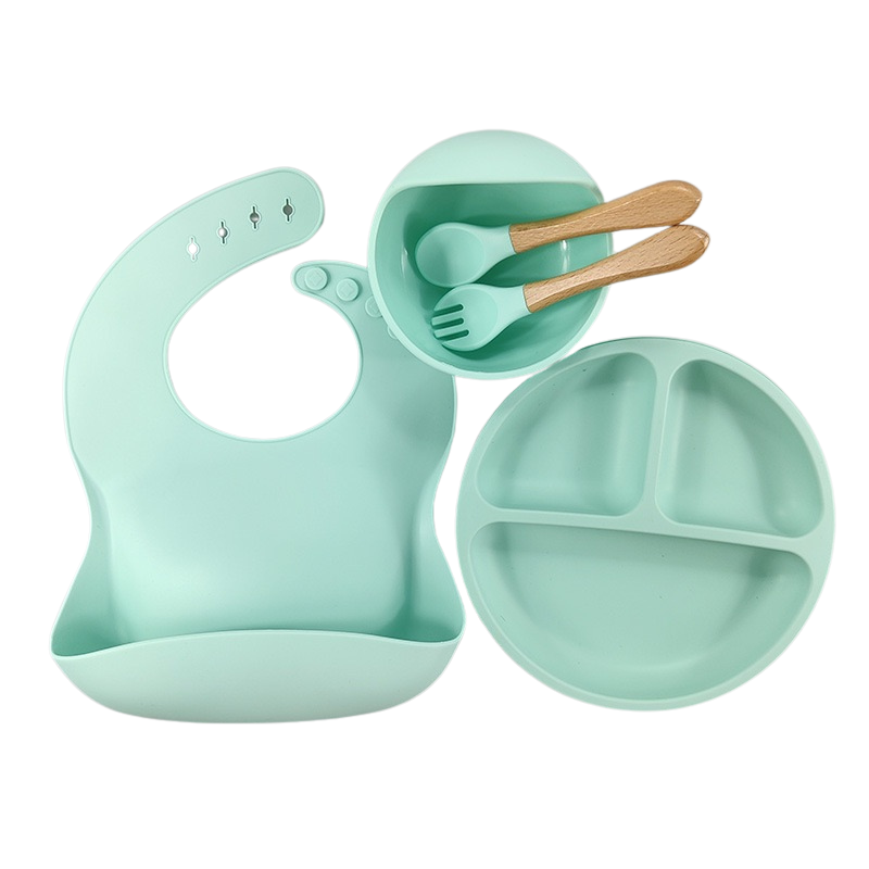 Coffret Repas Bébé Silicone - 5 PCS