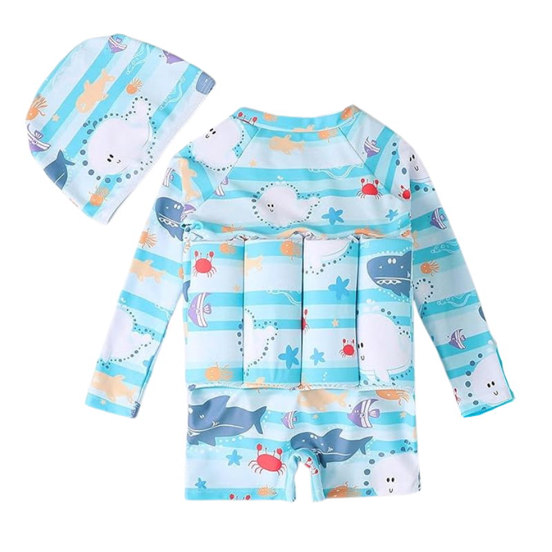 Maillot de bain bouée bébé et Bonnet
