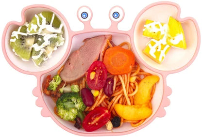 Assiette ventouse bébé compartiments crabe, photo 11