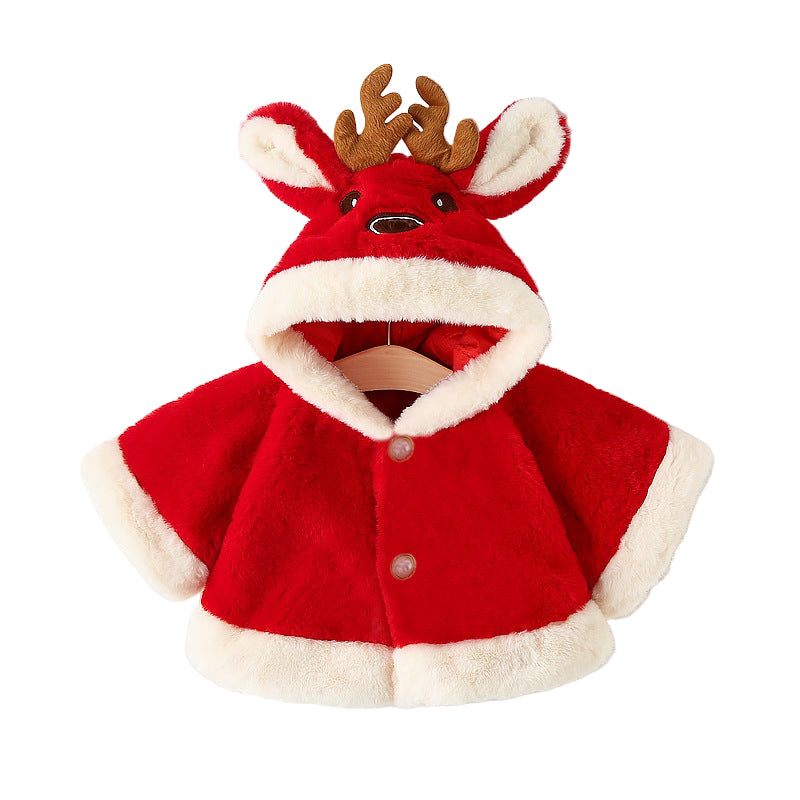 Manteau Bébé Cerf Polaire en Fausse Fourrure